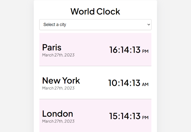 world clock project image